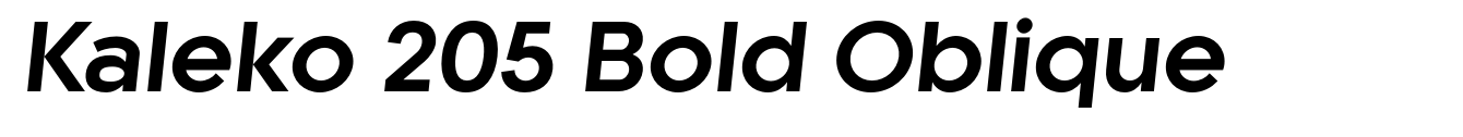 Kaleko 205 Bold Oblique
